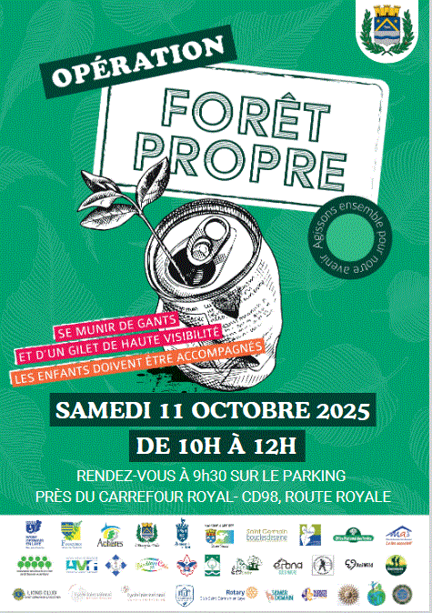 Opération forêt propre 2025 en forêt de Marly avec la ville de l’Étang la Ville et les Amis de l’Étang.