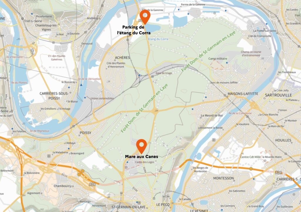Plan du lieu d'accueil en forêt de Saint-Germain